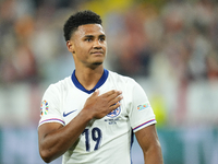 Ollie Watkins centre-forward of England and Aston Villa celebrates victory after  the UEFA EURO 2024 semi-final match between Netherlands an...