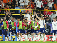 Ollie Watkins centre-forward of England and Aston Villa celebrates after scoring his sides first goal during the UEFA EURO 2024 semi-final m...