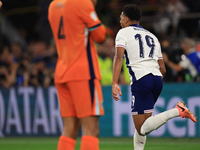 Ollie Watkins (England) is scoring his team's second goal during the Semi Final of the UEFA European Championship between England and Nether...