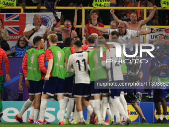 Ollie Watkins (England) is scoring his team's second goal during the Semi Final of the UEFA European Championship between England and Nether...