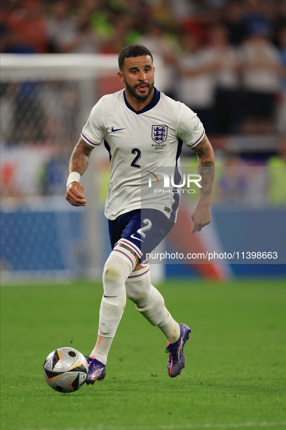 Kyle Walker (England) is playing during the Semi Final of the UEFA European Championship between England and Netherlands at the BVB Stadion...