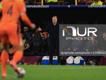 Ronald Koeman, Netherlands manager, is managing during the Semi Final of the UEFA European Championship between England and Netherlands at t...