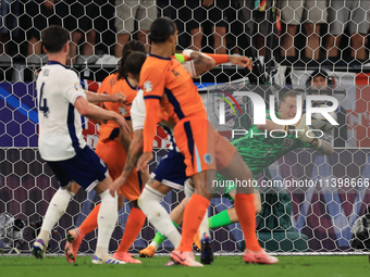 Jordan Pickford (England) is making a save during the Semi Final of the UEFA European Championship between England and Netherlands at the BV...