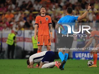 Wout Weghorst (Netherlands) is appealing to the ref during the Semi Final of the UEFA European Championship between England and Netherlands...