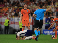 Wout Weghorst (Netherlands) is appealing to the ref during the Semi Final of the UEFA European Championship between England and Netherlands...