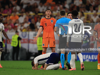 Wout Weghorst (Netherlands) is appealing to the ref during the Semi Final of the UEFA European Championship between England and Netherlands...