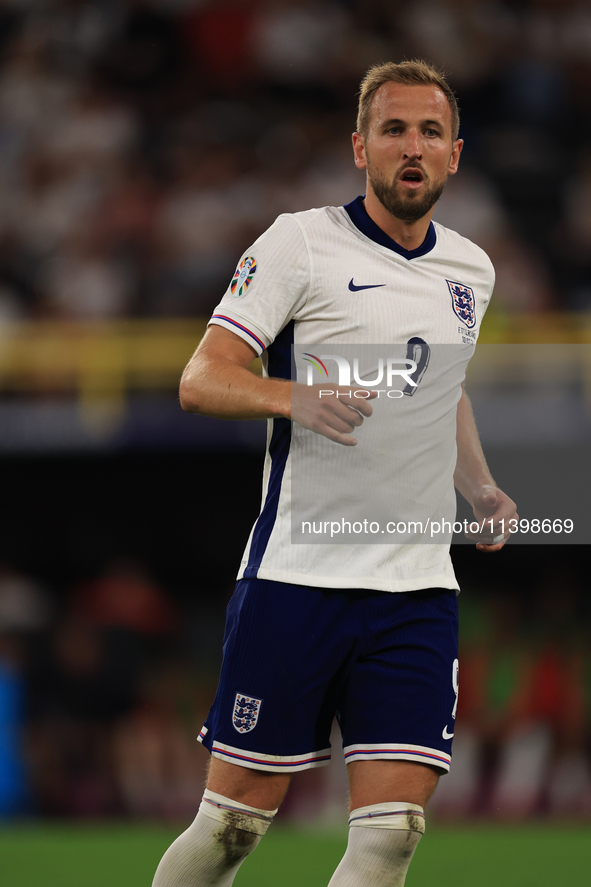 Harry Kane (England) is playing during the Semi Final of the UEFA European Championship between England and Netherlands at the BVB Stadion i...