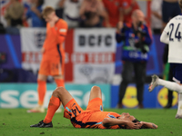 Tijjani Reijnders (Netherlands) is reacting to the final whistle after the Semi-Final of the UEFA European Championship between England and...