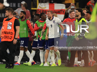 Harry Kane (England) is reacting to the final whistle after the Semi Final of the UEFA European Championship between England and Netherlands...