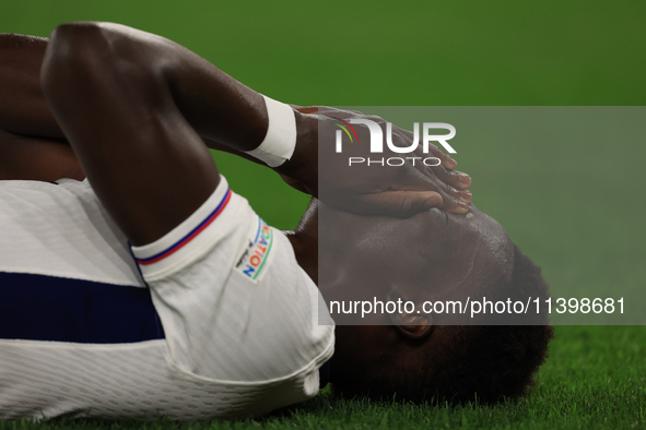 Bukayo Saka (England) is holding his face during the Semi Final of the UEFA European Championship between England and Netherlands at the BVB...