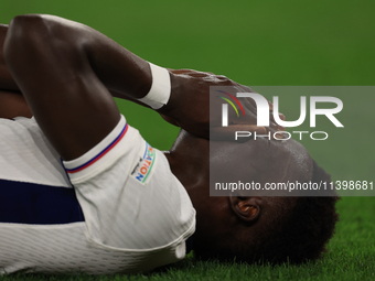 Bukayo Saka (England) is holding his face during the Semi Final of the UEFA European Championship between England and Netherlands at the BVB...