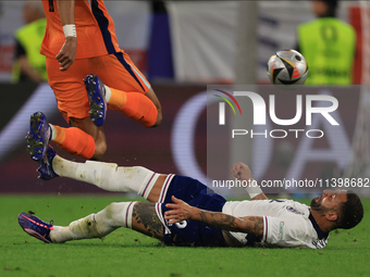 Kyle Walker (England) is sliding in during the Semi Final of the UEFA European Championship between England and Netherlands at the BVB Stadi...