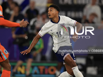 Ollie Watkins (England) is playing during the Semi Final of the UEFA European Championship between England and Netherlands at the BVB Stadio...