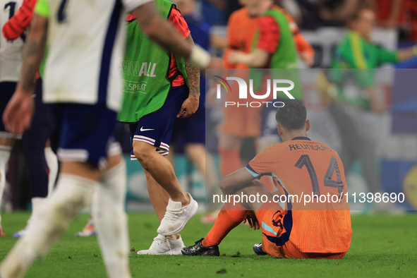 Tijjani Reijnders (Netherlands) is posing after the Semi Final of the UEFA European Championship between England and Netherlands at the BVB...