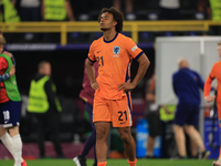 Joshua Zirkzee (Netherlands) is participating in the Semi Final of the UEFA European Championship between England and Netherlands at the BVB...