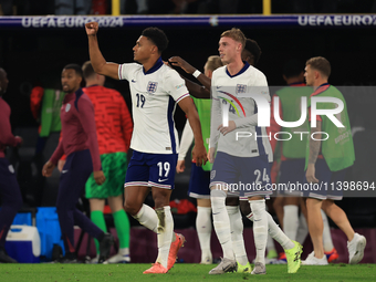 Ollie Watkins (England) is scoring his team's second goal during the Semi Final of the UEFA European Championship between England and Nether...