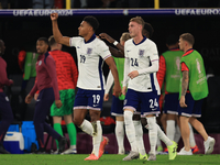 Ollie Watkins (England) is scoring his team's second goal during the Semi Final of the UEFA European Championship between England and Nether...