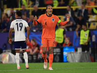 Virgil van Dijk (Netherlands) is reacting to a goal by Ollie Watkins (England) during the Semi Final of the UEFA European Championship betwe...