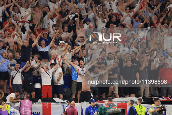 Ollie Watkins (England) is scoring his team's second goal during the Semi Final of the UEFA European Championship between England and Nether...