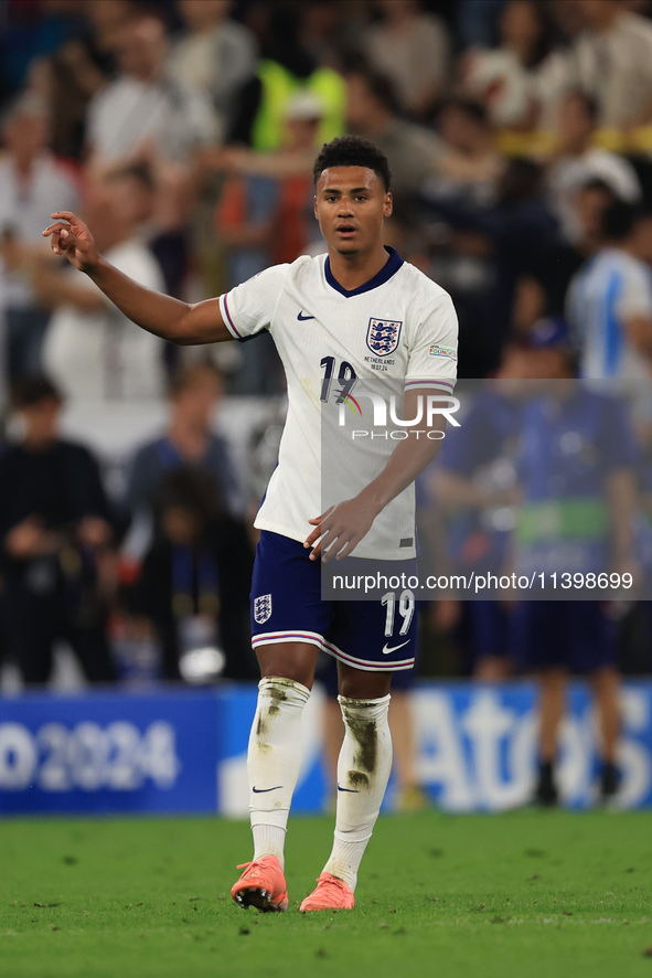 Ollie Watkins (England) is playing during the Semi Final of the UEFA European Championship between England and Netherlands at the BVB Stadio...