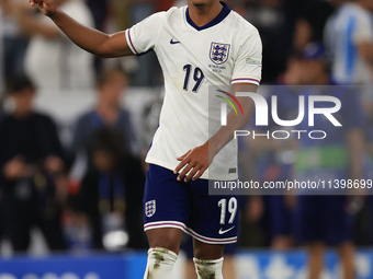 Ollie Watkins (England) is playing during the Semi Final of the UEFA European Championship between England and Netherlands at the BVB Stadio...