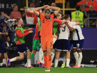 Stefan de Vrij (Netherlands) is reacting to the final whistle after the Semi Final of the UEFA European Championship between England and Net...