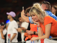 Dutch fans are looking crestfallen after the Semi Final of the UEFA European Championship between England and Netherlands at the BVB Stadion...