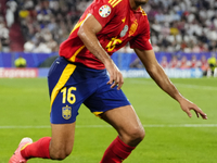 Rodrigo Hernandez defensive midfield of Spain and Manchester City during the UEFA EURO 2024 semi-final match between Spain v France at Munic...