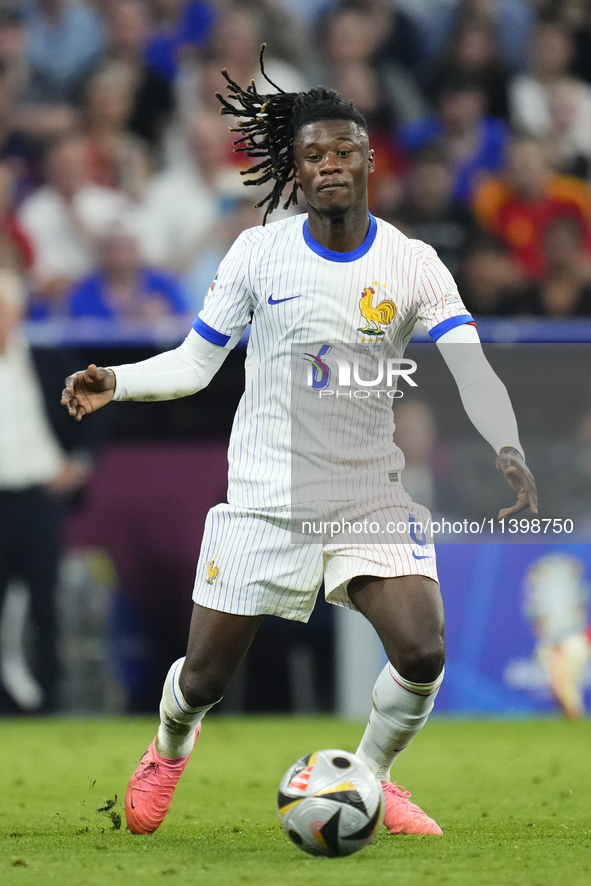 Eduardo Camavinga central midfield of France and Real Madrid during the UEFA EURO 2024 semi-final match between Spain v France at Munich Foo...