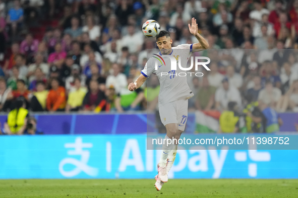 William Saliba centre-back of France and Arsenal FC during the UEFA EURO 2024 semi-final match between Spain v France at Munich Football Are...