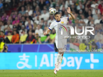 William Saliba centre-back of France and Arsenal FC during the UEFA EURO 2024 semi-final match between Spain v France at Munich Football Are...