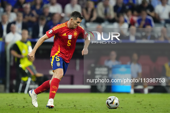 Dani Vivian centre-back of Spain and Athletic Club Bilbao during the UEFA EURO 2024 semi-final match between Spain v France at Munich Footba...