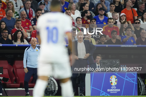 Didier Deschamps head coach of France during the UEFA EURO 2024 semi-final match between Spain v France at Munich Football Arena on July 9,...