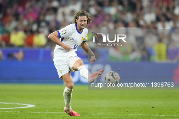 Adrien Rabiot central midfield of France and Juventus FC during the UEFA EURO 2024 semi-final match between Spain v France at Munich Footbal...