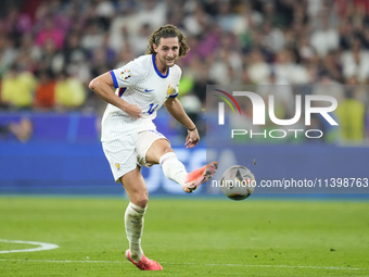 Adrien Rabiot central midfield of France and Juventus FC during the UEFA EURO 2024 semi-final match between Spain v France at Munich Footbal...