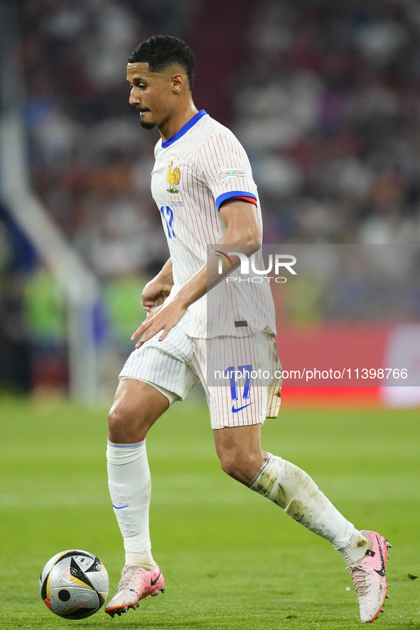 William Saliba centre-back of France and Arsenal FC during the UEFA EURO 2024 semi-final match between Spain v France at Munich Football Are...