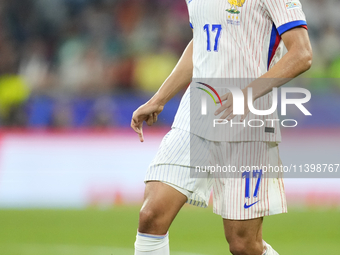 William Saliba centre-back of France and Arsenal FC during the UEFA EURO 2024 semi-final match between Spain v France at Munich Football Are...