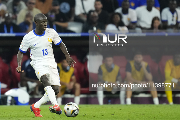 N'Golo Kante defensive midfield of France and Al-Ittihad Club during the UEFA EURO 2024 semi-final match between Spain v France at Munich Fo...