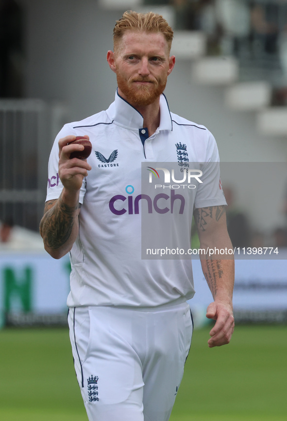 England's Ben Stokes (Durham) is playing during the Rothesay Test on Day 1 of the 5-match series between England and West Indies at The Lord...