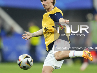 Antoine Griezmann centre-forward of France and Atletico de Madrid during the warm-up before the UEFA EURO 2024 semi-final match between Spai...