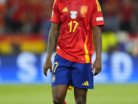 Nico Williams left winger of Spain and Athletic Club Bilbao during the UEFA EURO 2024 semi-final match between Spain v France at Munich Foot...