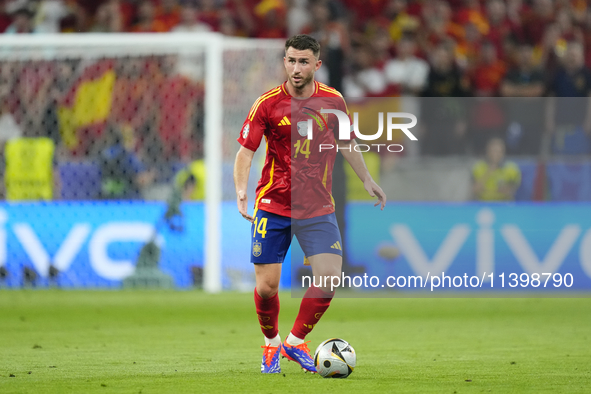 Aymeric Laporte centre-back of Spain and Al-Nassr FC during the UEFA EURO 2024 semi-final match between Spain v France at Munich Football Ar...