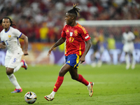 Nico Williams left winger of Spain and Athletic Club Bilbao during the UEFA EURO 2024 semi-final match between Spain v France at Munich Foot...