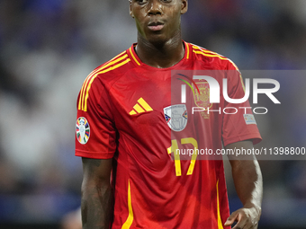 Nico Williams left winger of Spain and Athletic Club Bilbao during the UEFA EURO 2024 semi-final match between Spain v France at Munich Foot...