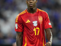 Nico Williams left winger of Spain and Athletic Club Bilbao during the UEFA EURO 2024 semi-final match between Spain v France at Munich Foot...