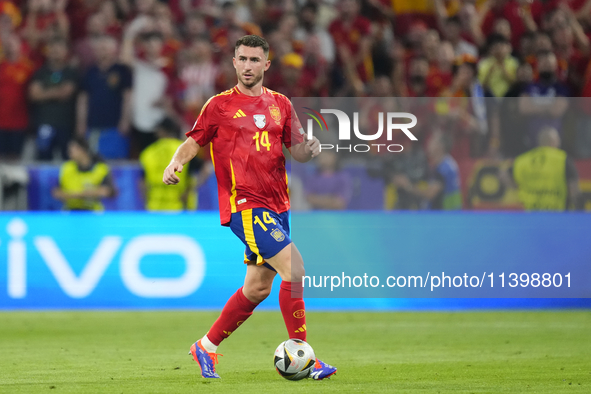 Aymeric Laporte centre-back of Spain and Al-Nassr FC during the UEFA EURO 2024 semi-final match between Spain v France at Munich Football Ar...