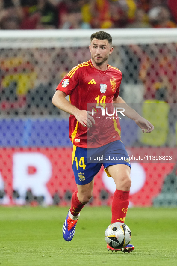 Aymeric Laporte centre-back of Spain and Al-Nassr FC during the UEFA EURO 2024 semi-final match between Spain v France at Munich Football Ar...