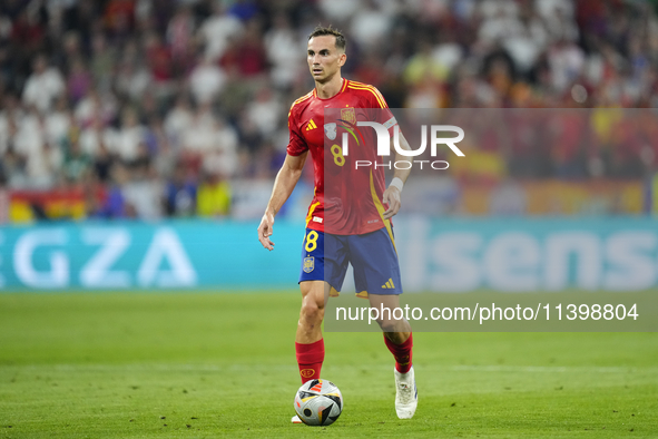 Fabian Ruiz central midfield of Spain and Paris Saint-Germain during the UEFA EURO 2024 semi-final match between Spain v France at Munich Fo...