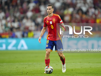 Fabian Ruiz central midfield of Spain and Paris Saint-Germain during the UEFA EURO 2024 semi-final match between Spain v France at Munich Fo...