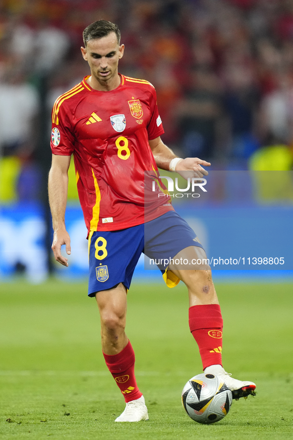 Fabian Ruiz central midfield of Spain and Paris Saint-Germain during the UEFA EURO 2024 semi-final match between Spain v France at Munich Fo...